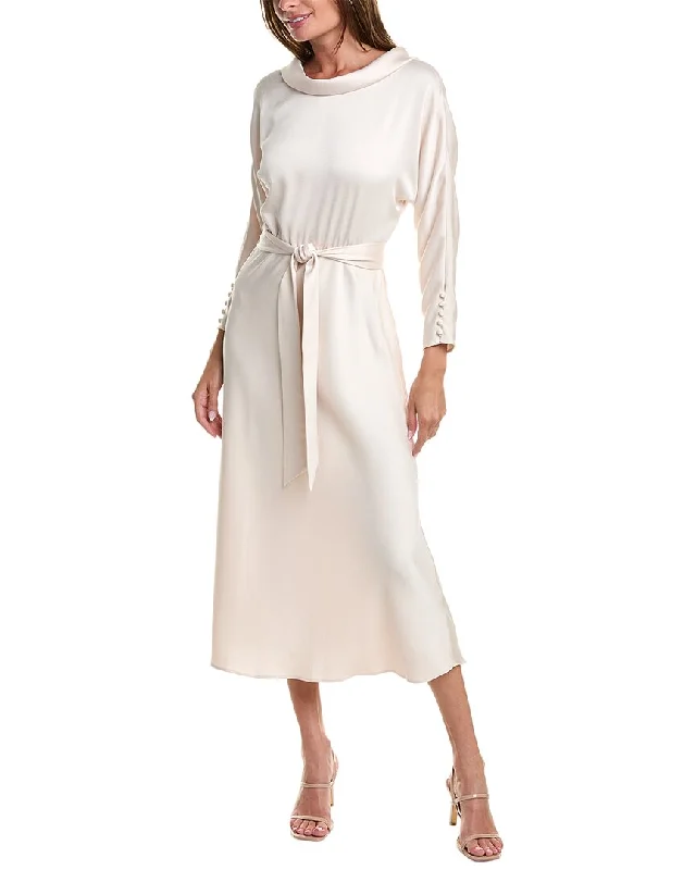 Teri Jon by Rickie Freeman Cowl Midi Dress