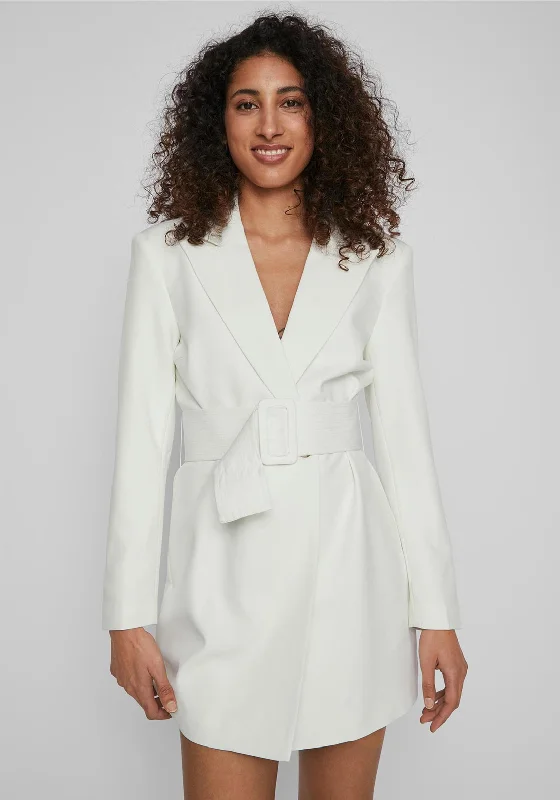 Vila Gery Belted Blazer Mini Dress, Cloud Dancer