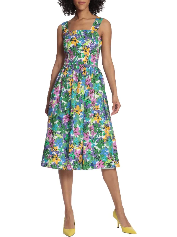 Womens Floral Midi Sundress