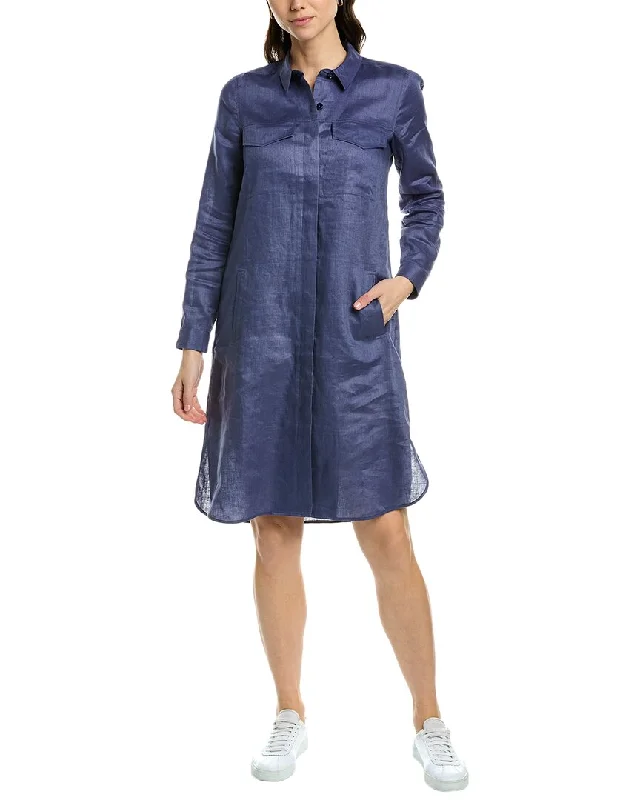 go>silk Linen Shirtdress