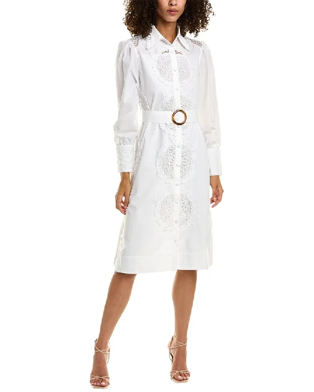 Gracia Lace Trim Shirtdress