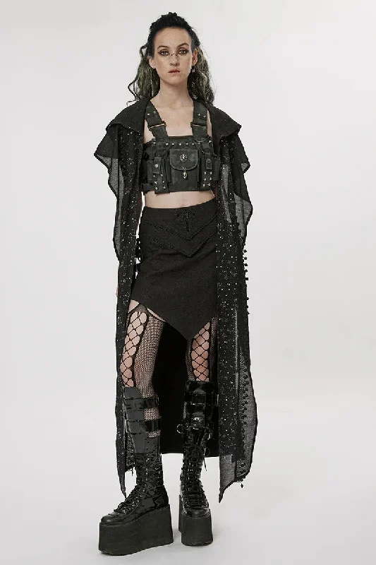 Women's Design Gothic Long A-shaped Personality Dark Style Sexy Jacquard Asymmetrical Skirt Women's Design Gothic Long A-shaped Personality Dark Style Sexy Jacquard Asymmetrical Skirt