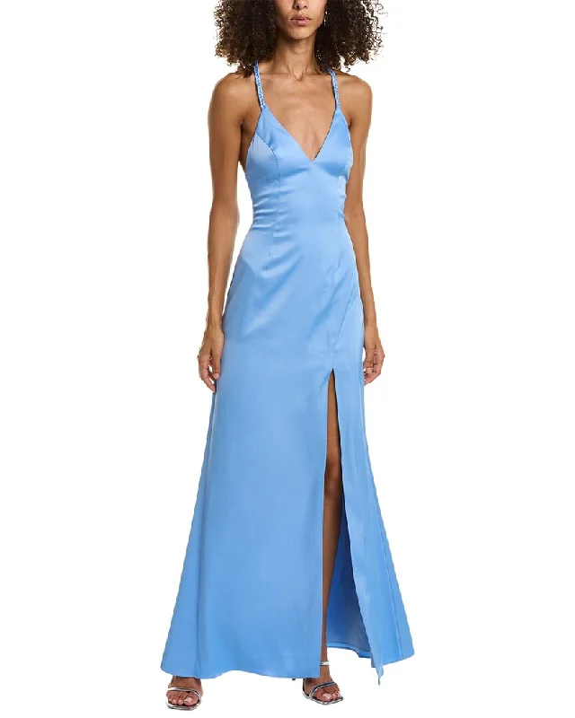 Liv Foster Satin Mermaid Gown
