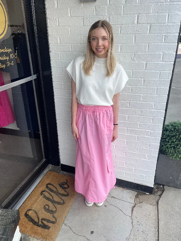 Pink Cargo Skirt