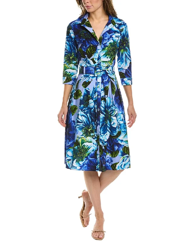 Samantha Sung Audrey 1 3/4-Sleeve Shirtdress