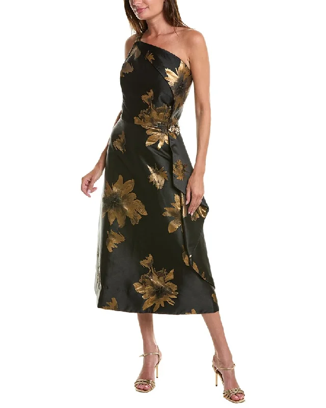 Teri Jon by Rickie Freeman Jacquard Cocktail Dress
