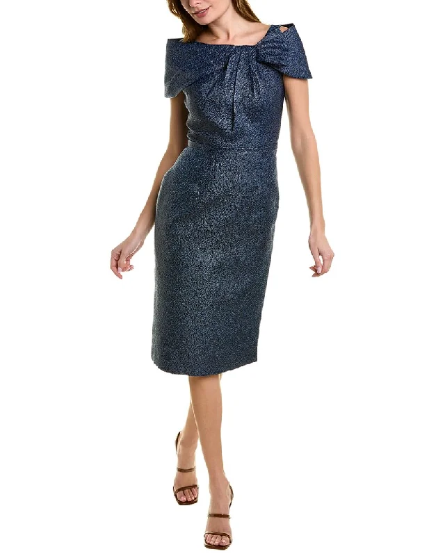 Teri Jon by Rickie Freeman Jacquard Cocktail Dress