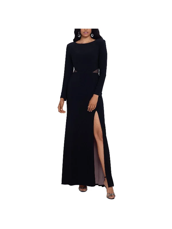 Womens Fit & FlarE Maxi Evening Dress