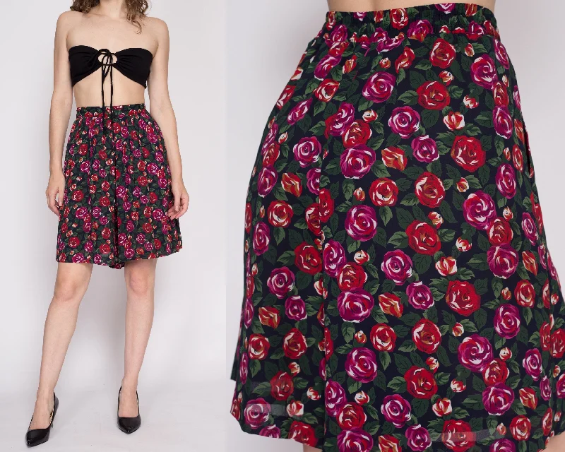 90s Flowy Floral Lounge Shorts - Large
