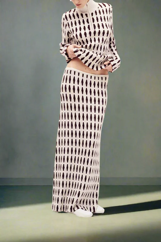 Elisabetta Wool Knit Maxi Skirt