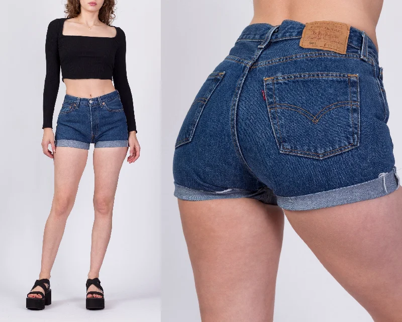 Vintage Levis 501 Cuffed Jean Shorts - Small