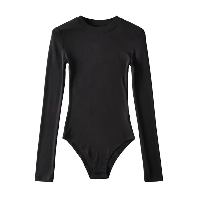 Wholesale autumn solid color elastic slim fit and skinny one-piece bodyduit for women（CL9670）