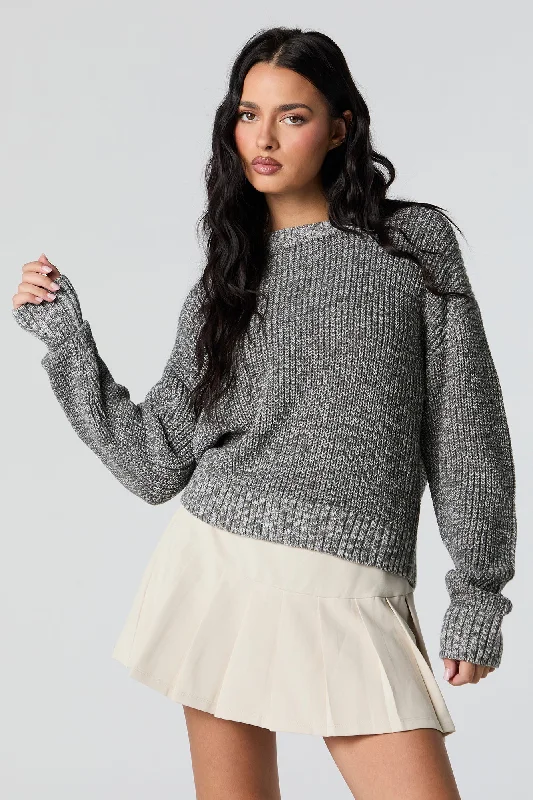 Chunky Knit Drop Shoulder Sweater