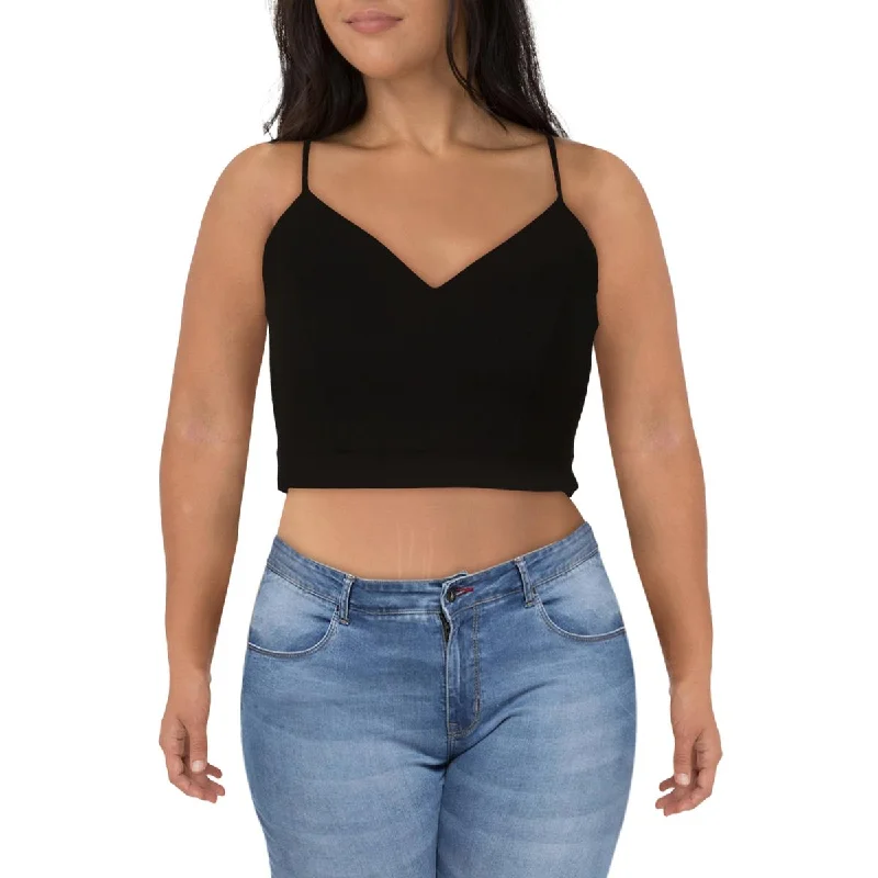 B. Darlin Womens Plus Lace Back Evening Crop Top