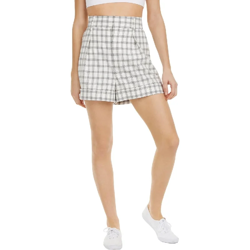 Danielle Bernstein Womens Pleated Polyester Dress Shorts