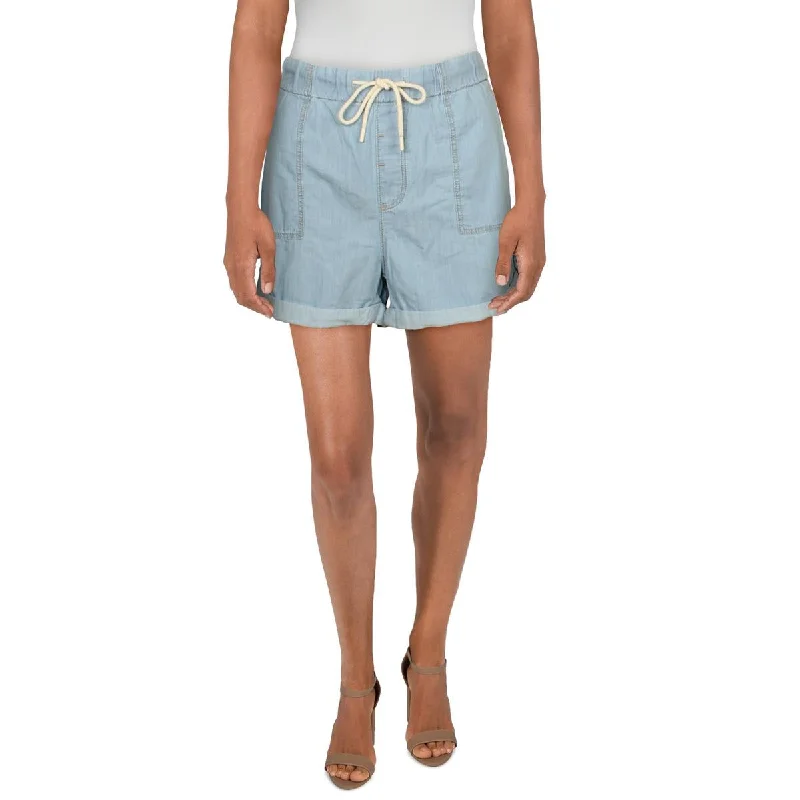 Mavi Womens Laila High Rise Cuffed Casual Shorts