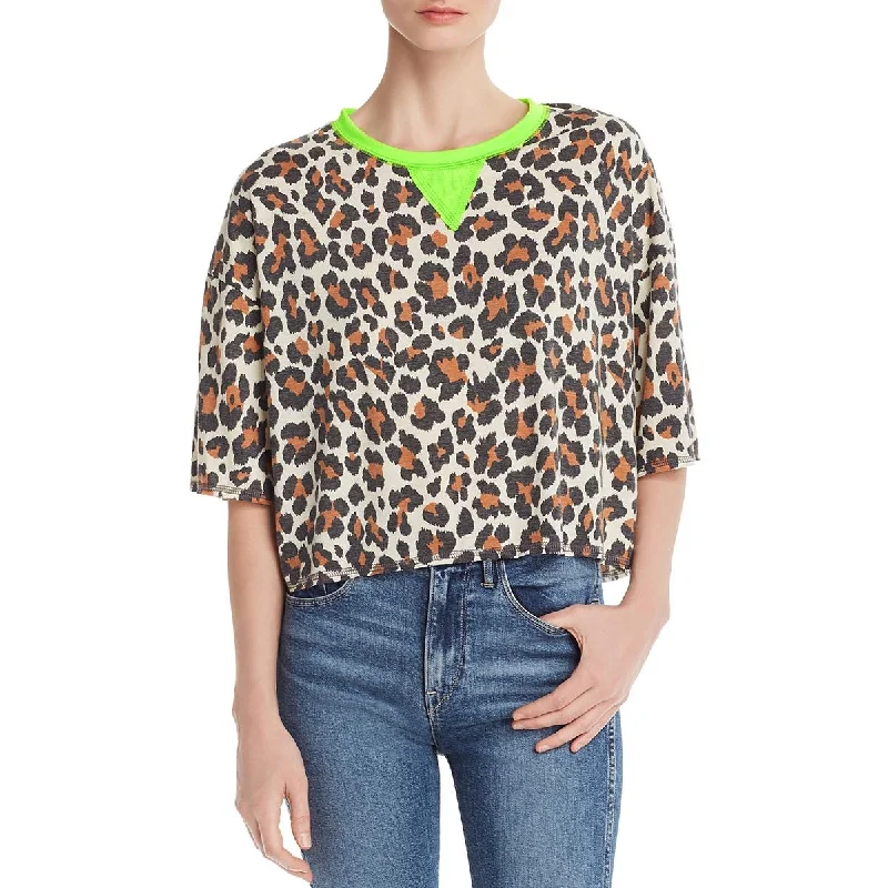Vintage Havana Womens Ringer Boxy Crop Top