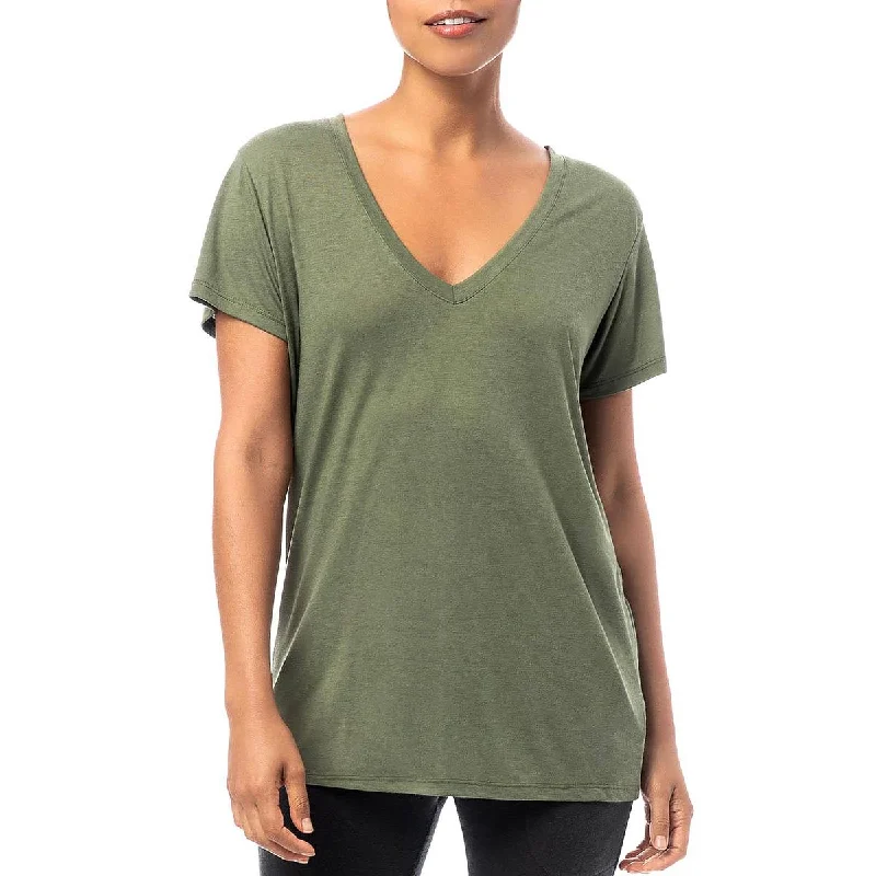 Alternative Womens V Neck Knit T-Shirt