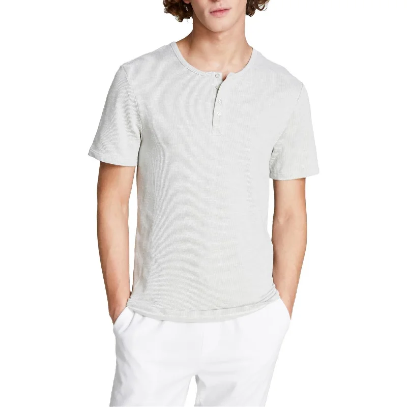 And Now This Mens Ribbed Knit 1/4-Placket T-Shirt