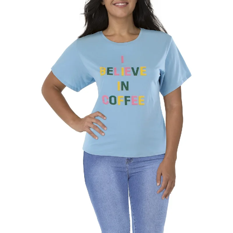Ban.do Womens Plus Graphic Crewneck T-Shirt