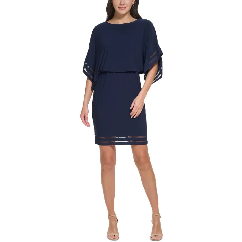 Jessica Howard Womens Margitalla Jersey Knee Length Sheath Dress