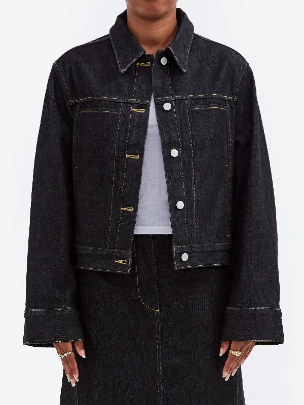Studio Nicholson Tahoe Box Denim Jacket - Black
