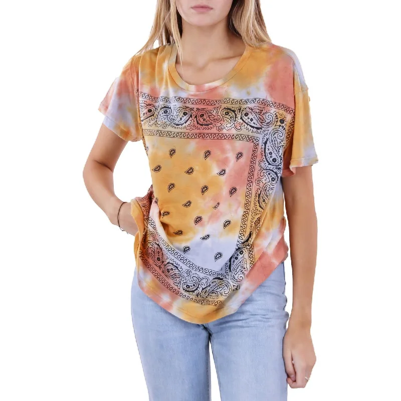 Anthropologie Maronie Womens Tie-Dye Printed T-Shirt