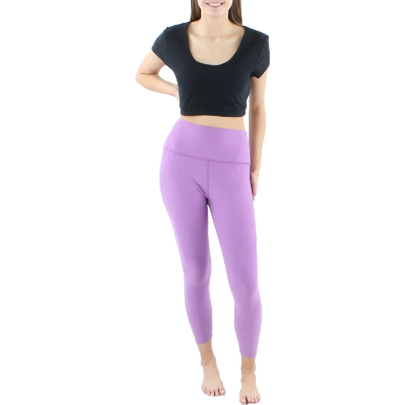Beyond Yoga Womens Scoop Neck Cap Sleeve Cropped