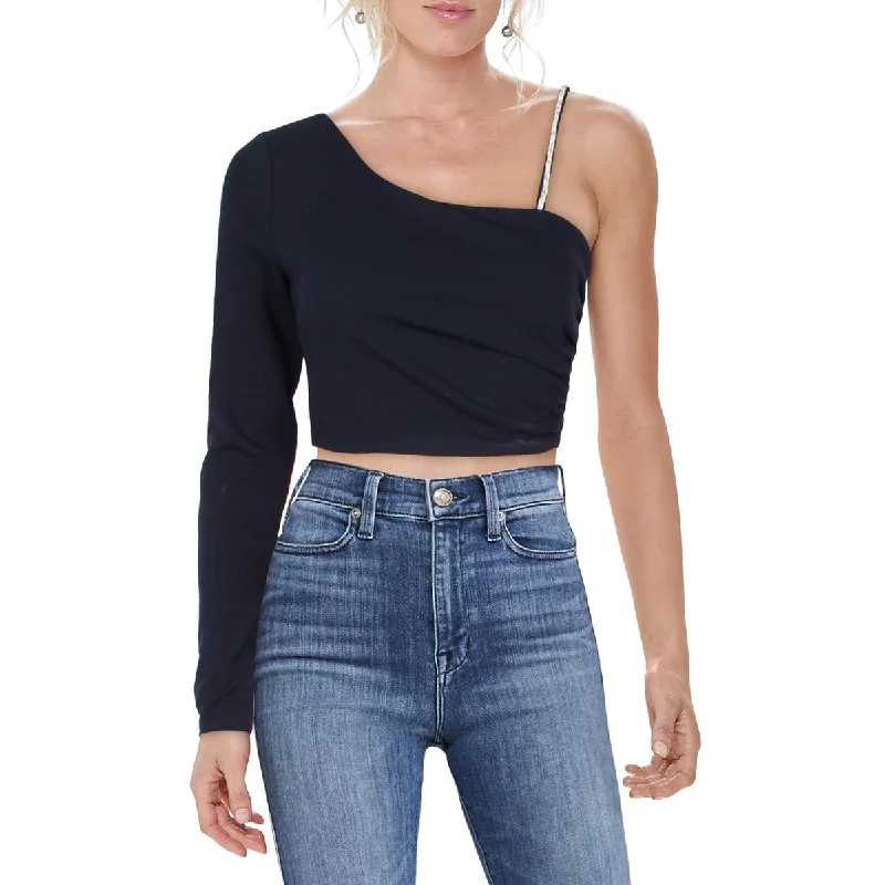 City Studios Womens Juniors Crepe Embellished Cropped