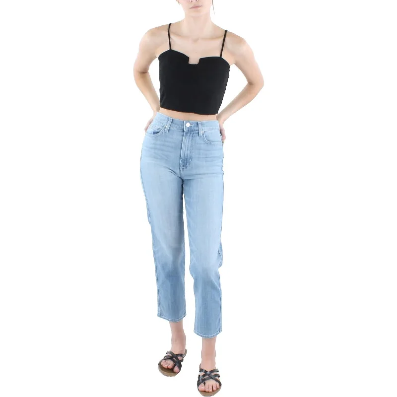City Studios Womens Juniors Knit Smocked Cropped
