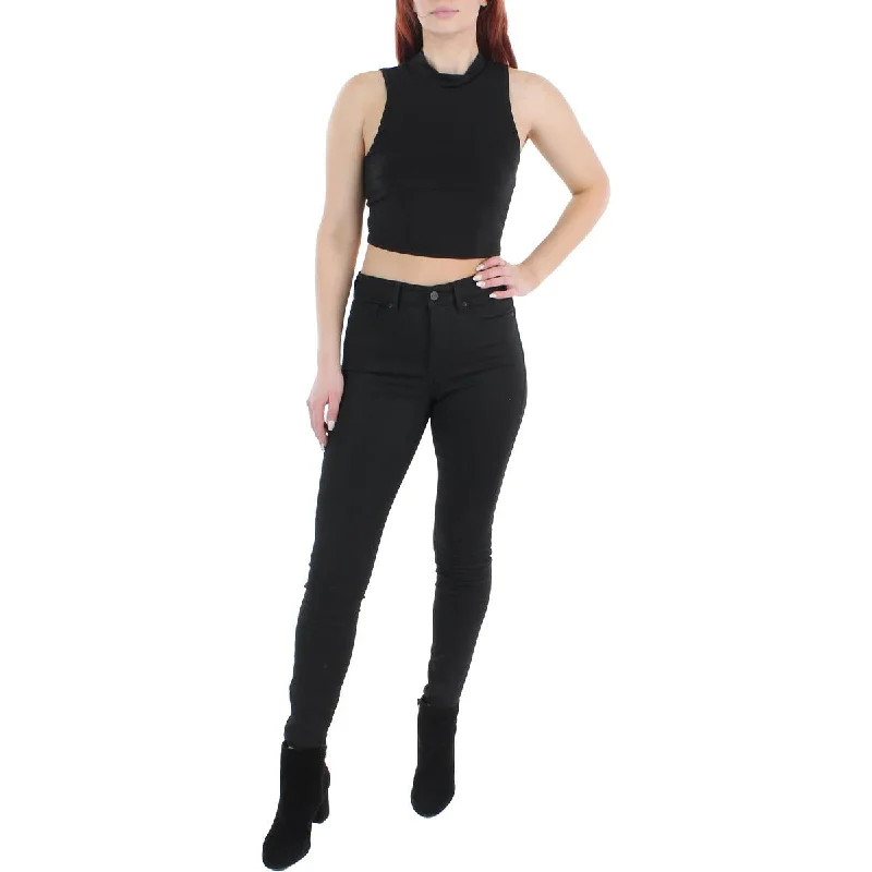 Emerald Sundae Womens Juniors Sleeveless Party Cropped