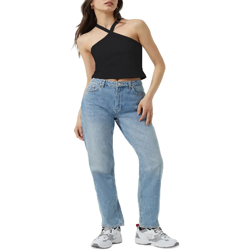 French Connection Womens Casual Halter Cropped