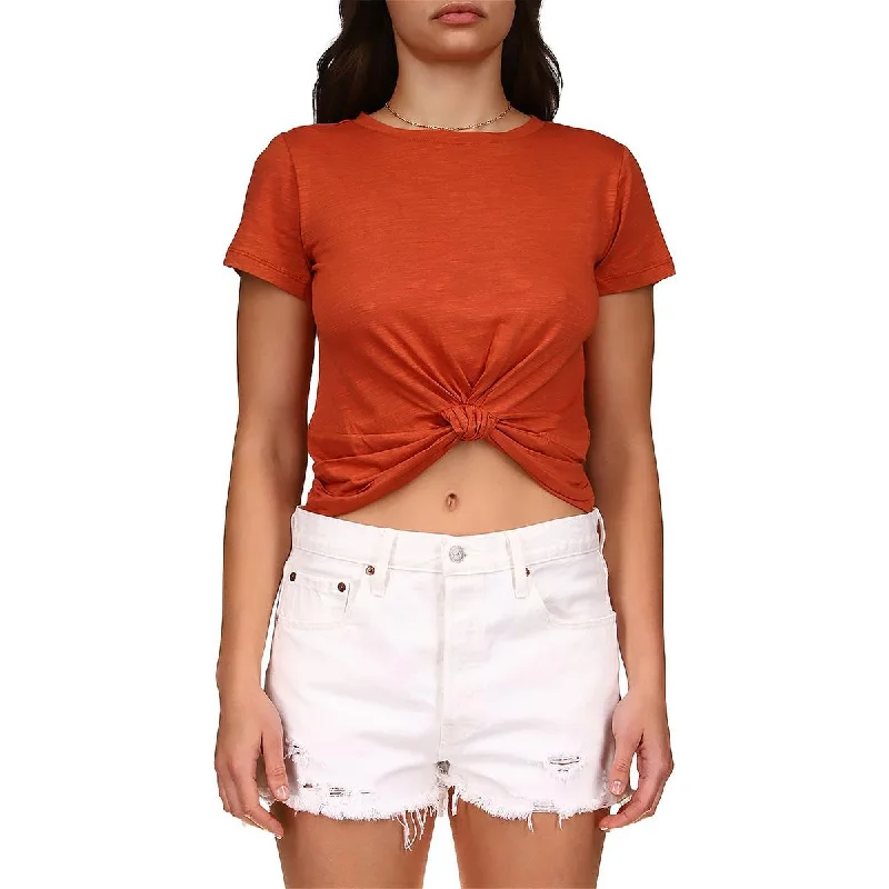 Sanctuary Womens Slub Gathered T-Shirt