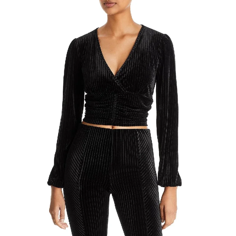 Vintage Havana Womens Velvet Cord Cropped