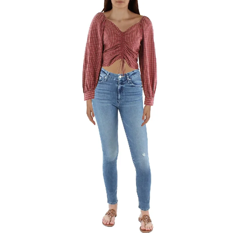 Levi's Womens Plus Ruched 100% Cotton Cropped