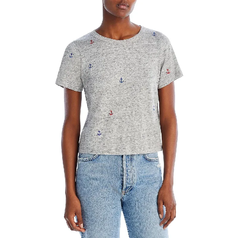 Chaser Womens Linen Blend Linen T-Shirt