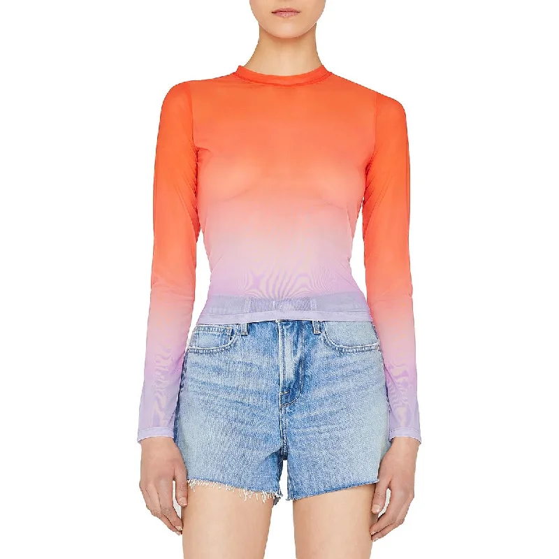 FRAME Womens Ombre Sheer Cropped