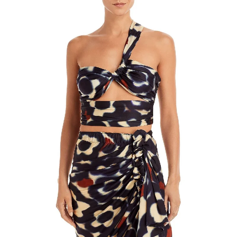 Just BEE Queen Womens Harlow Tie Dye Cutout Cropped