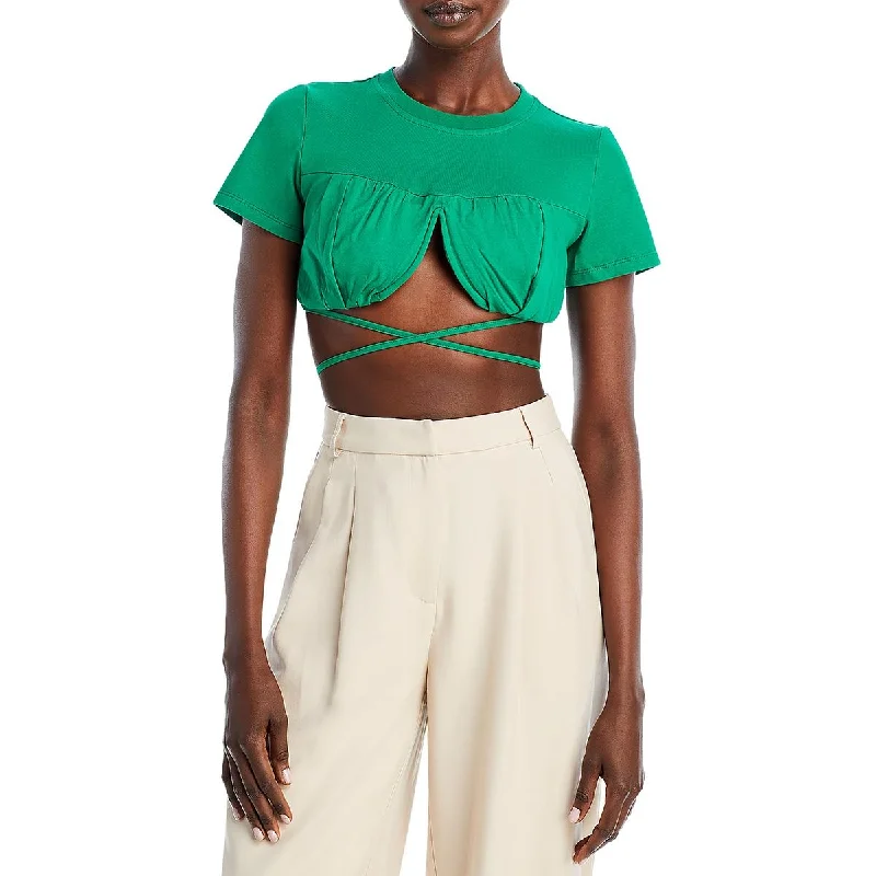 Lucy Paris Womens Jay Cotton Short Sleeves Cropped