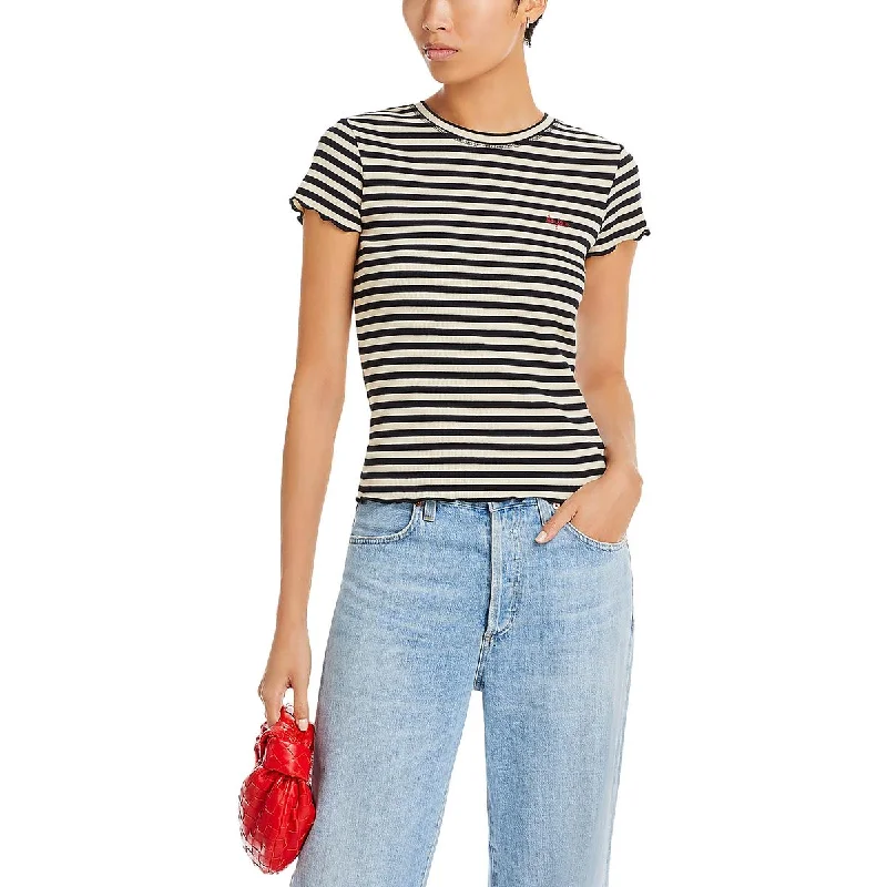 Maison Labiche Womens Folies Bonjour Striped Cotton T-Shirt