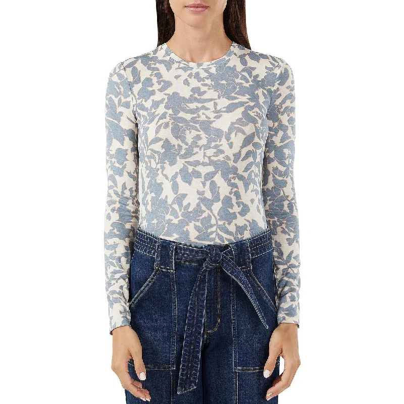 BCBGMAXAZRIA Womens Printed Crewneck T-Shirt