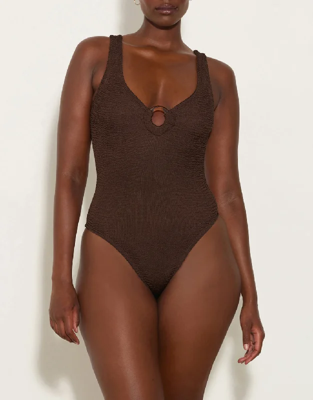 Celine Swimsuit - Metallic Chocolate