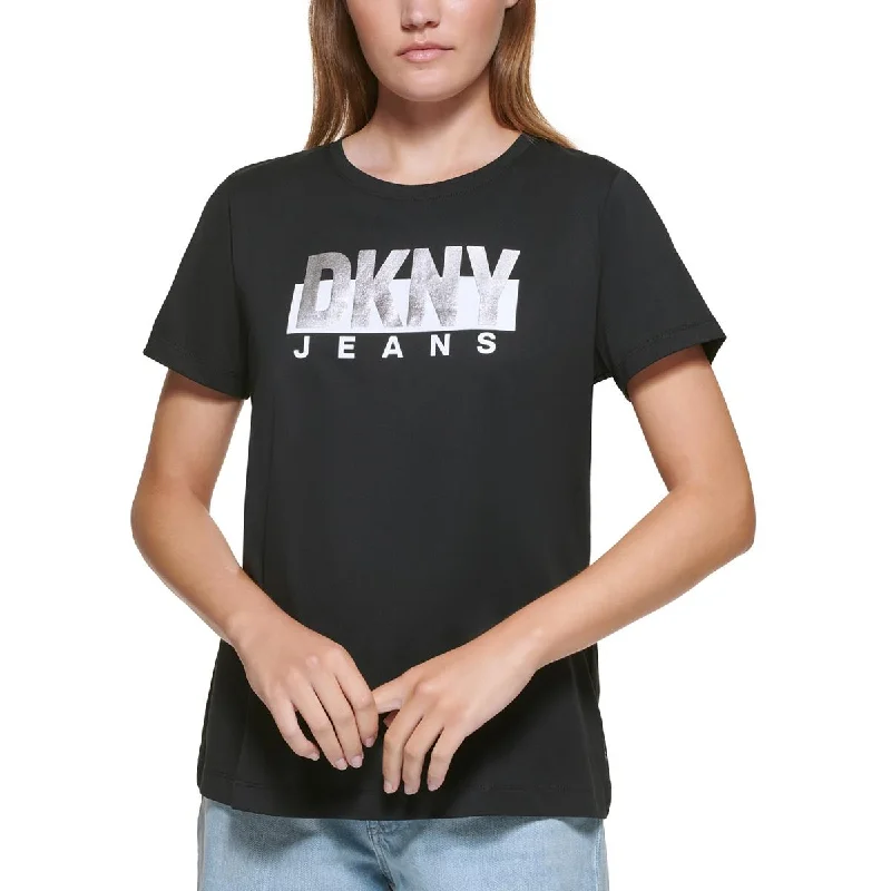 DKNY Jeans Womens Logo Graphic Graphic T-Shirt