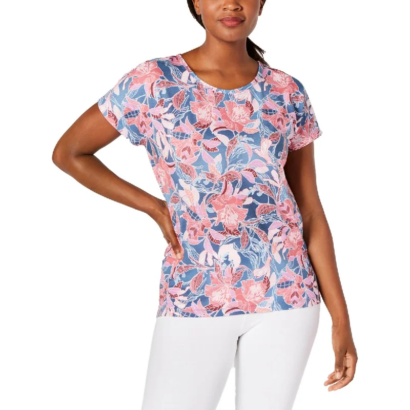 Ideology Womens Printed Floral T-Shirt