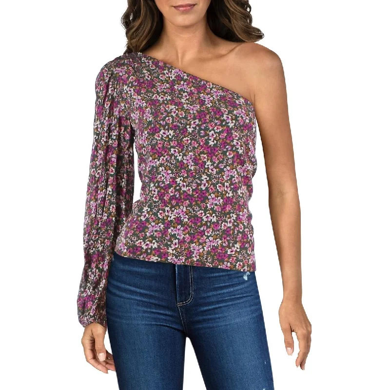 Lucy Paris Womens Asymmetric Open Shoulder T-Shirt