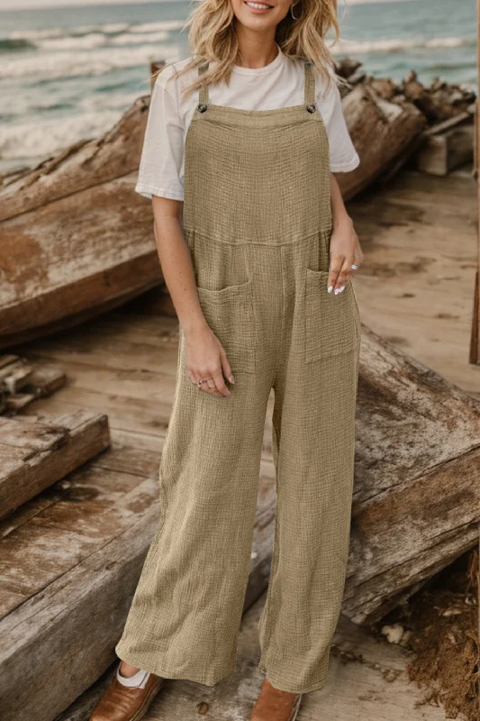 Plus Size Wide Leg Front Pocket Jumpsuit