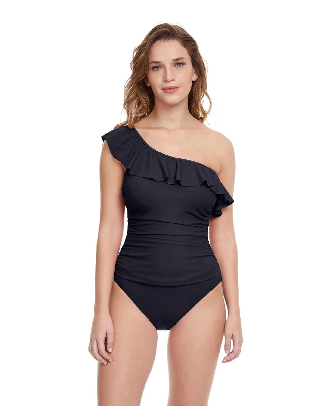 Profile By Gottex Tutti Frutti Ruffle One Shoulder One Piece Swimsuit