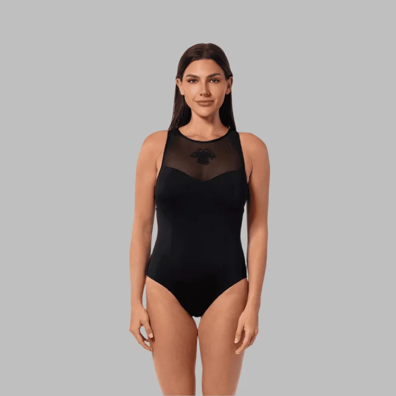 ROYAL BLACK DIANA HIGH NECK ONE PIECE