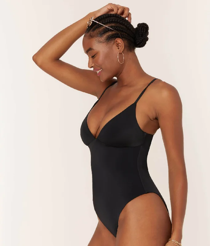 The Lanikai One Piece - Eco Nylon - Black - Long Torso