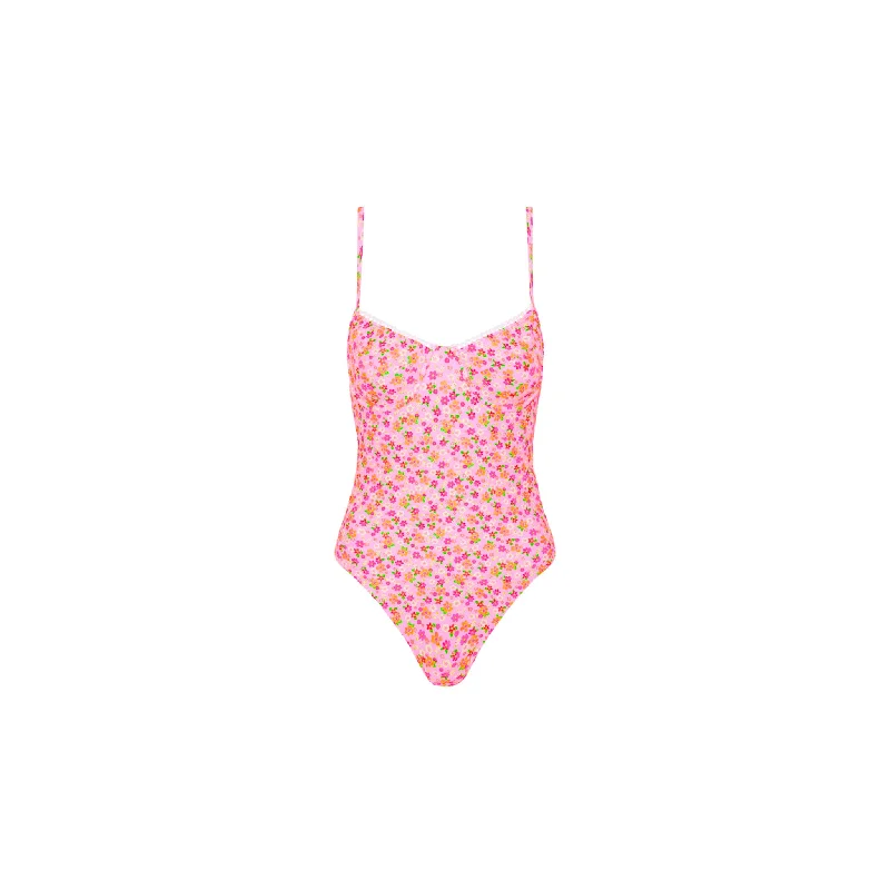 Underwire Cheeky One Piece - Frangipani Fever